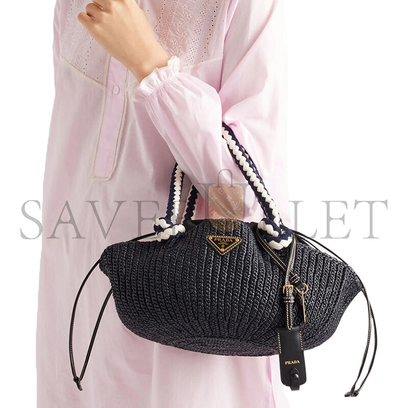 Pra*a small crochet top-handle bag 1ba463 (25*14*11.5cm)